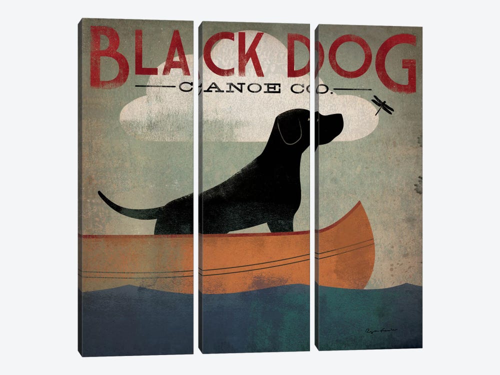 Black Dog Canoe Co. II by Ryan Fowler 3-piece Art Print