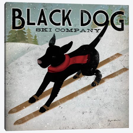 Black Dog Ski Co. II Canvas Print #WAC1116} by Ryan Fowler Canvas Art