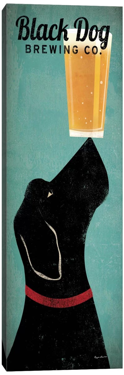 Black Dog Brewing Co. Canvas Art Print - Beer Art