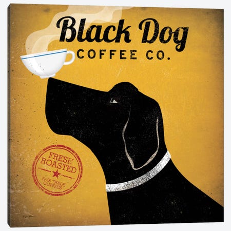 Black Dog Coffee Co. Canvas Print #WAC1119} by Ryan Fowler Art Print