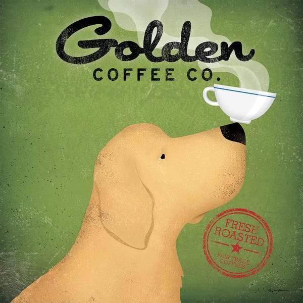 Food & Drink Posters: Golden Coffee Co. by Ryan Fowler