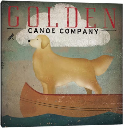 Golden Canoe Co.  Canvas Art Print - Canoes