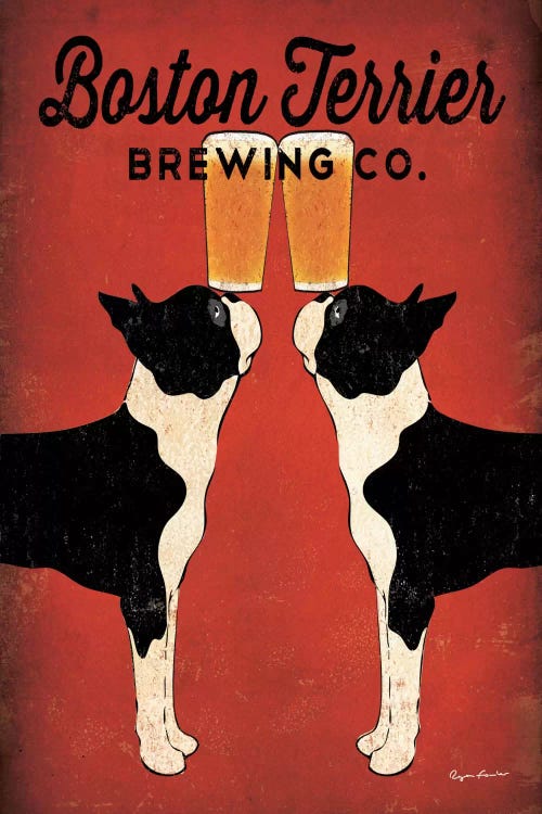 Boston Terrier Brewing Co.  by Ryan Fowler wall art