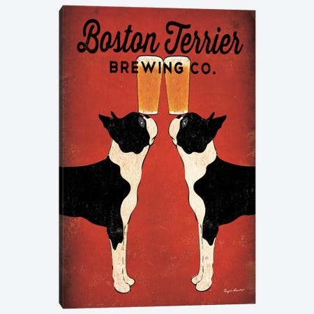 Boston Terrier Brewing Co.  Canvas Print #WAC1133} by Ryan Fowler Canvas Print