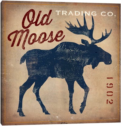 Old Moose Trading Co. Canvas Art Print - Moose Art
