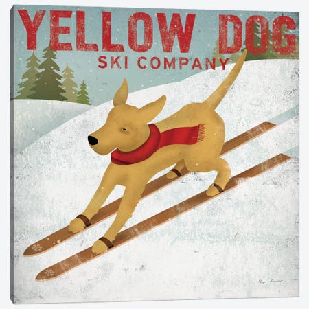 Yellow Dog Ski Co. Canvas Print #WAC1137} by Ryan Fowler Canvas Artwork
