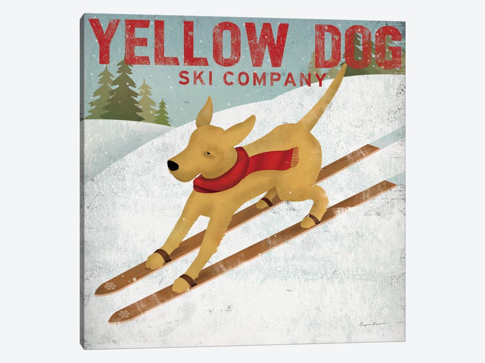Yellow Dog Ski Co. by Ryan Fowler 1-piece Art Print