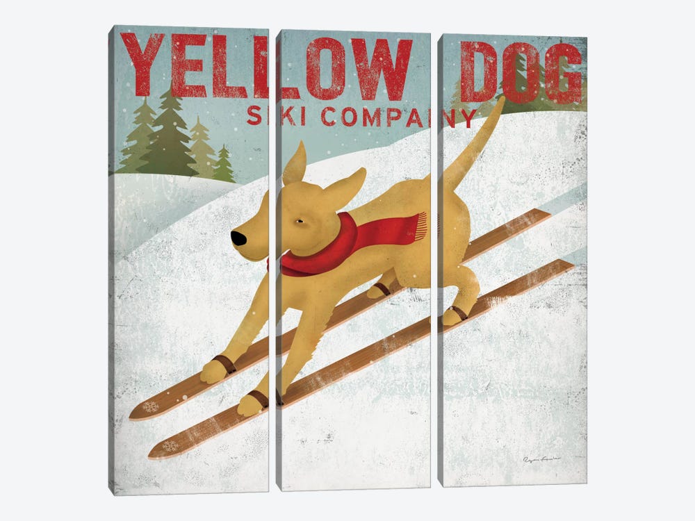Yellow Dog Ski Co. by Ryan Fowler 3-piece Canvas Print