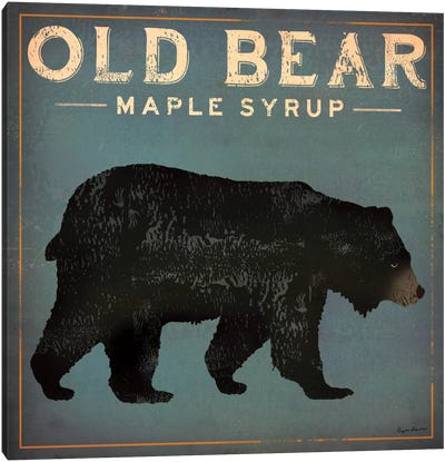 Old Bear Maple Syrup Canvas Art Print - Food Art