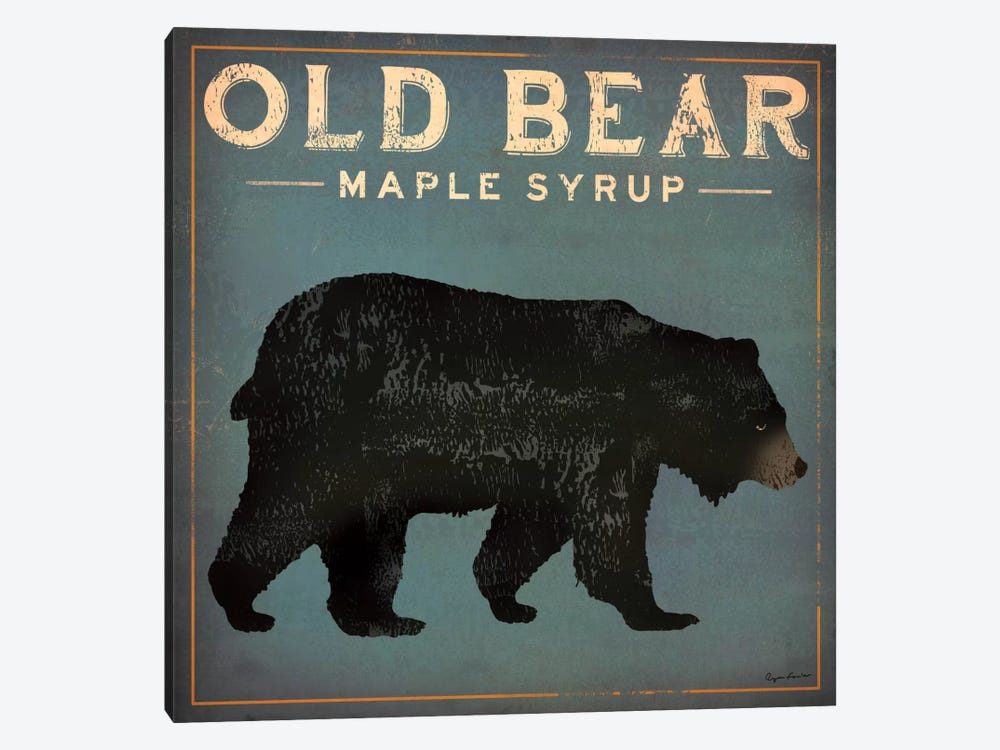 Old Bear Maple Syrup by Ryan Fowler 1-piece Canvas Art