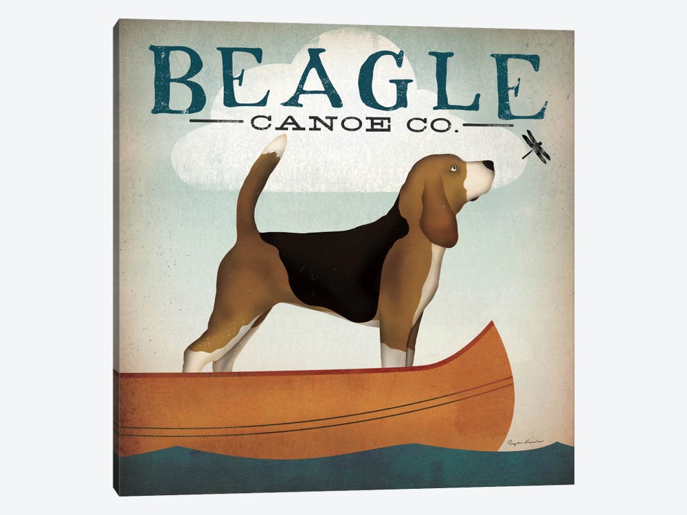 Beagle Canoe Co.  by Ryan Fowler 1-piece Canvas Art Print