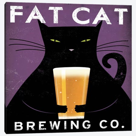 Fat Cat Brewing Co. Canvas Print #WAC1143} by Ryan Fowler Canvas Artwork