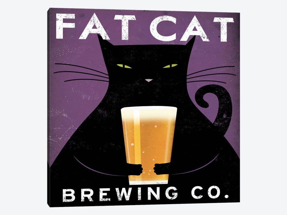 Fat Cat Brewing Co. by Ryan Fowler 1-piece Canvas Artwork