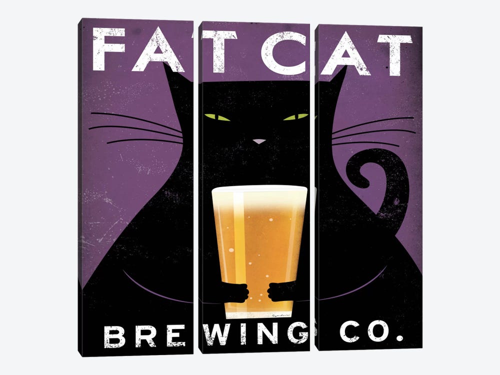 Fat Cat Brewing Co. by Ryan Fowler 3-piece Canvas Artwork