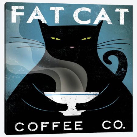 Fat Cat Coffee Co. Canvas Print #WAC1144} by Ryan Fowler Canvas Art Print