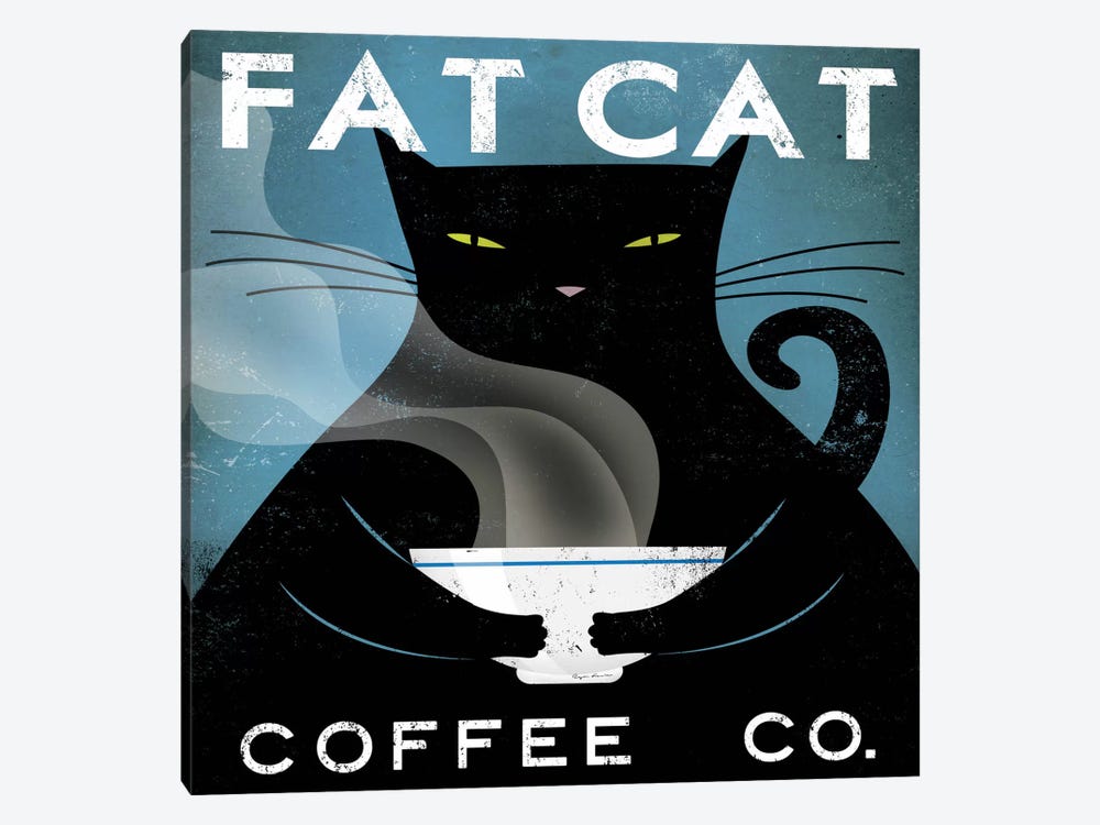 Fat Cat Coffee Co. by Ryan Fowler 1-piece Canvas Print