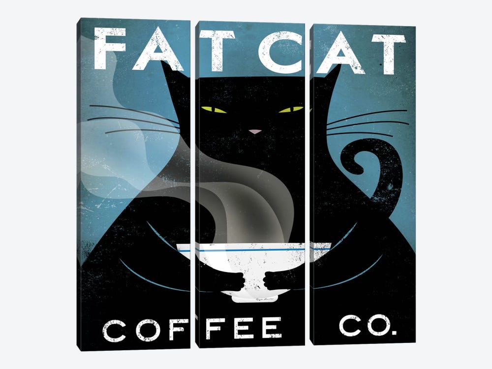 Fat Cat Coffee Co. by Ryan Fowler 3-piece Art Print