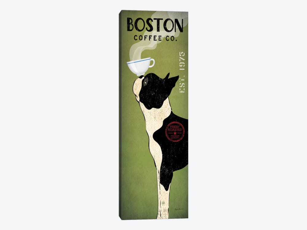 Boston Terrier Coffee Co. by Ryan Fowler 1-piece Canvas Art Print