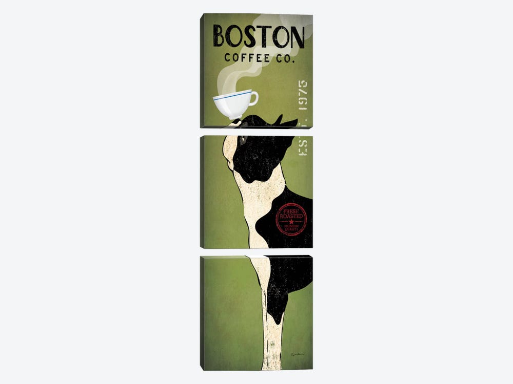Boston Terrier Coffee Co. by Ryan Fowler 3-piece Art Print