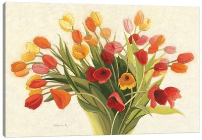 Spring Tulips Canvas Art Print - Shirley Novak