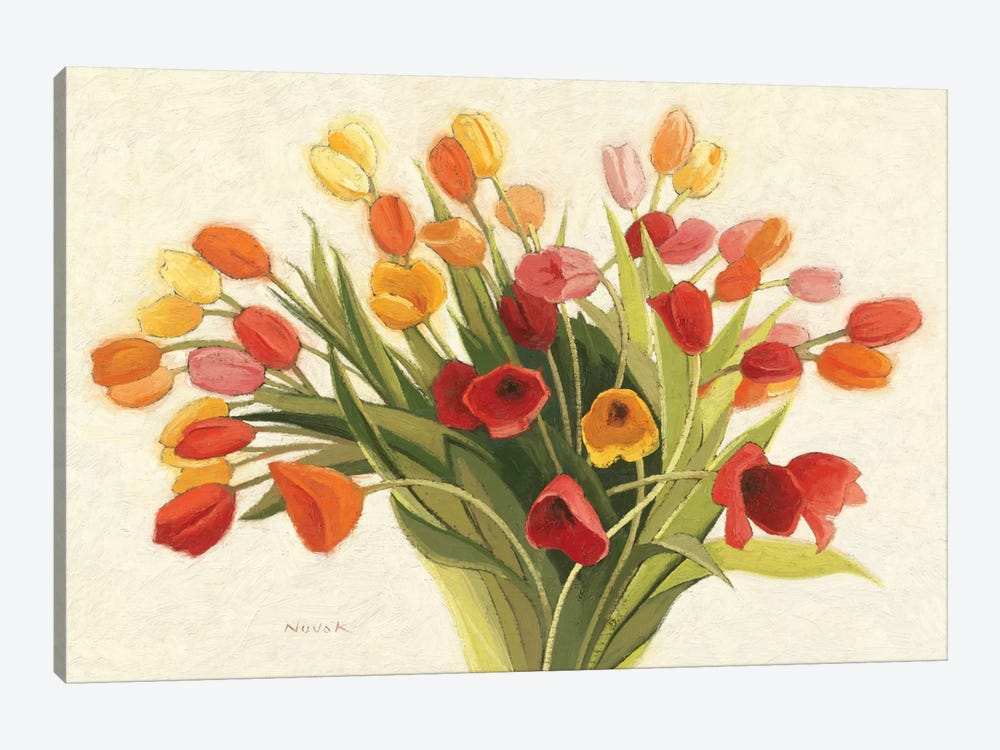 Spring Tulips by Shirley Novak 1-piece Canvas Artwork
