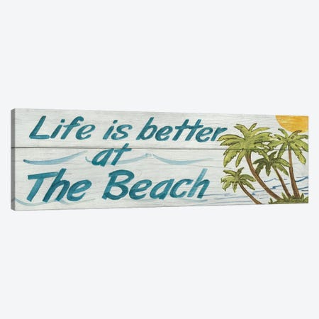 Life is Better at the Beach in Color Canvas Print #WAC117} by Avery Tillmon Art Print