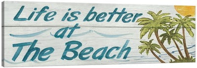 Life is Better at the Beach in Color Canvas Art Print - Avery Tillmon