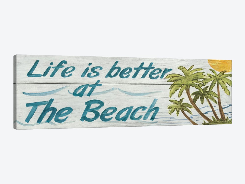 Life is Better at the Beach in Color by Avery Tillmon 1-piece Canvas Print