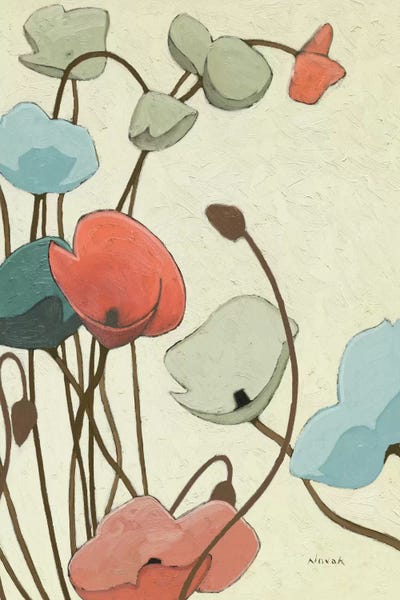 Shirley Novak: Blue Pavots Ondule II by Shirley Novak