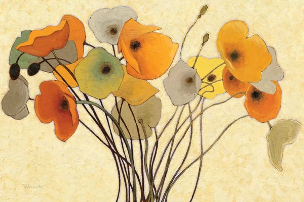 Poppies: Pumpkin Poppies I by Shirley Novak
