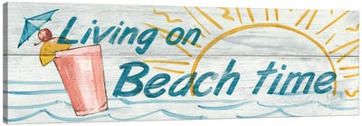 Living on Beach Time in Color Canvas Art Print - Avery Tillmon