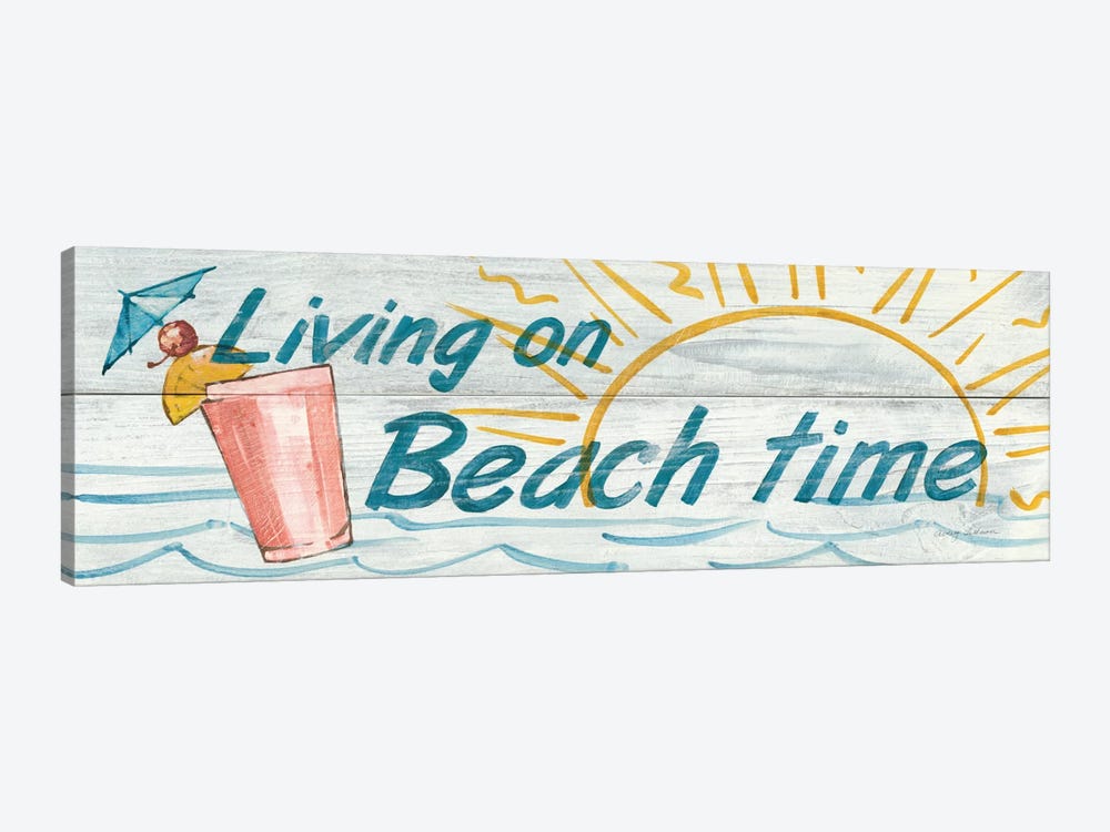 Living on Beach Time in Color by Avery Tillmon 1-piece Canvas Artwork