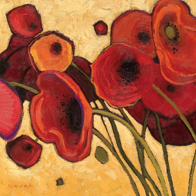 Poppies Wildly I  by Shirley Novak wall art