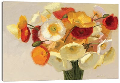 November Poppies  Canvas Art Print - Shirley Novak