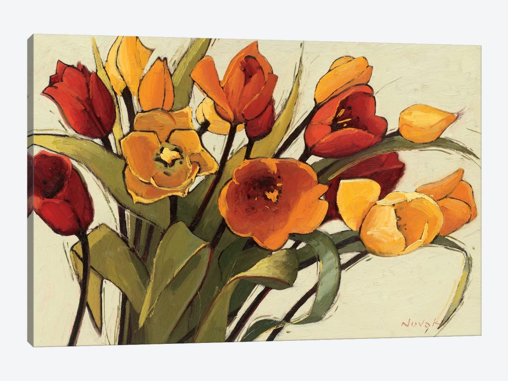 Tulip Time by Shirley Novak 1-piece Canvas Art Print