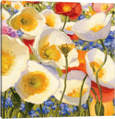 Sunny Abundance III  Canvas Art Print - Floral Close-Up Art