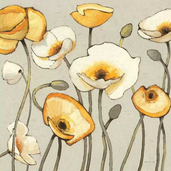 Poppies: Jaune Gris III  by Shirley Novak