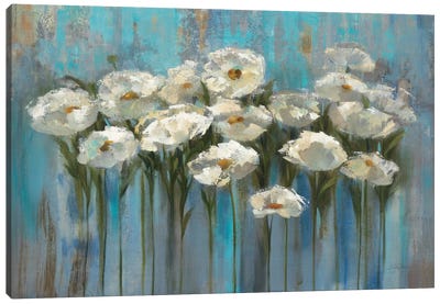 Anemones By The Lake I Canvas Art Print - Entryway & Foyer Art