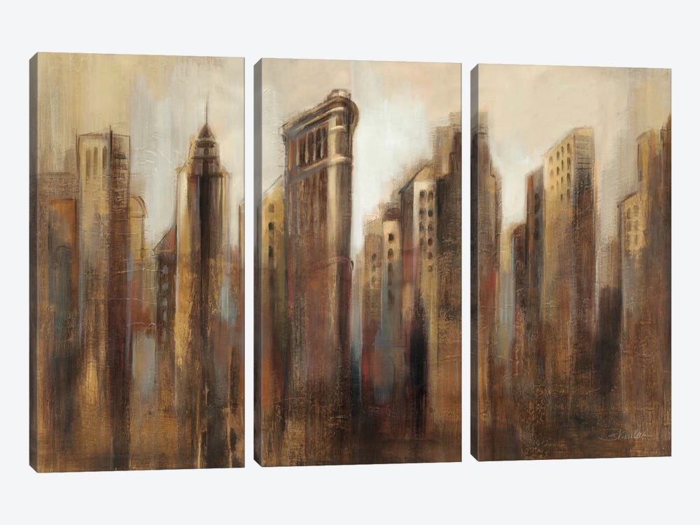 Flatiron Skyline by Silvia Vassileva 3-piece Canvas Print
