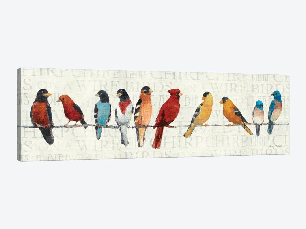 The Usual Suspects - Birds on a Wire by Avery Tillmon 1-piece Canvas Art Print
