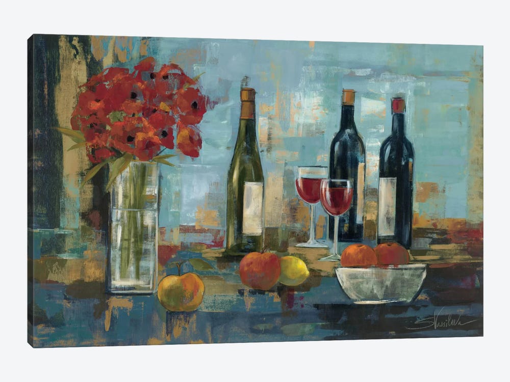 Fruit and Wine by Silvia Vassileva 1-piece Art Print