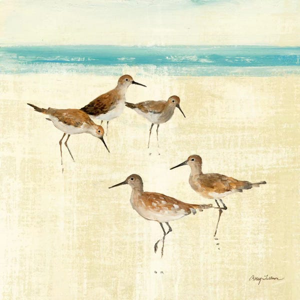 Avery Tillmon: Sand Pipers Square I  by Avery Tillmon