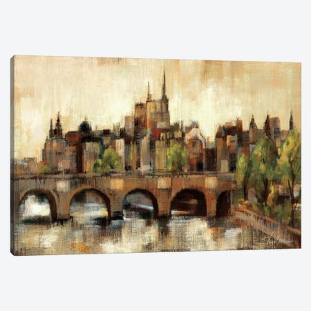 Paris Bridge II Spice  Canvas Print #WAC1353} by Silvia Vassileva Canvas Art Print