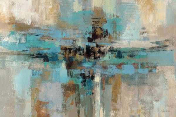 Teal Abstract Art