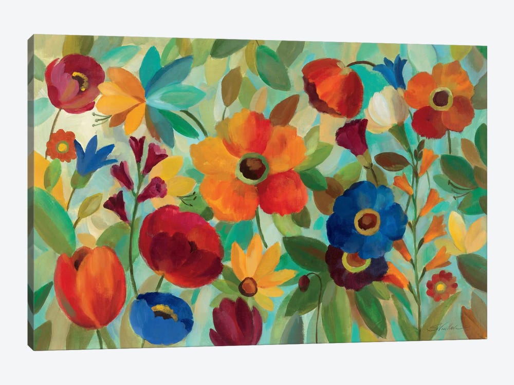 Summer Floral V Canvas Wall Art By Silvia Vassileva Icanvas