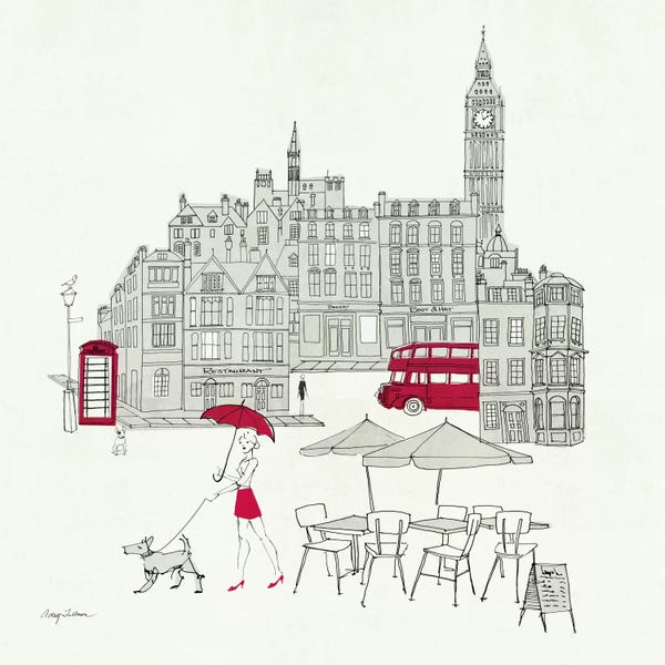 Cafes: World Cafe I - London Red by Avery Tillmon