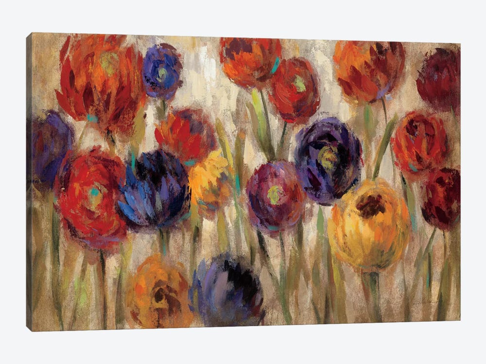 Asters and Mums  by Silvia Vassileva 1-piece Canvas Wall Art