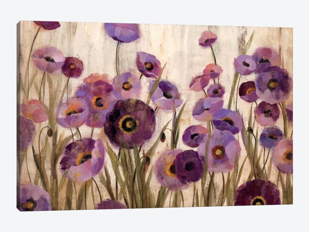 Pink and Purple Flowers  by Silvia Vassileva 1-piece Canvas Artwork