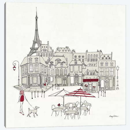 World Cafe II - Paris Red Canvas Print #WAC140} by Avery Tillmon Art Print