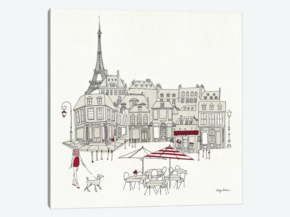 World Cafe II - Paris Red by Avery Tillmon 1-piece Art Print